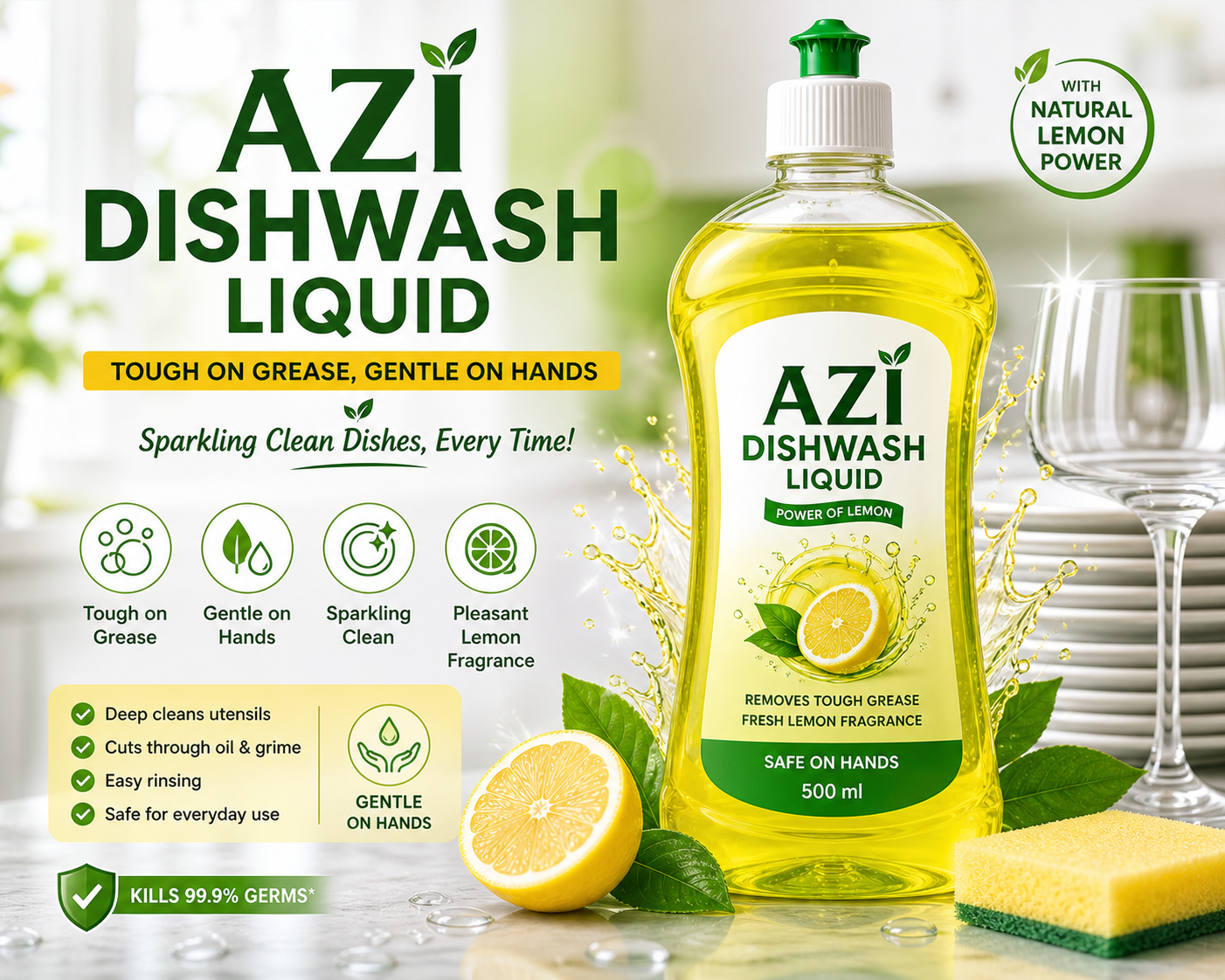 Lemon Dishwash Liquid